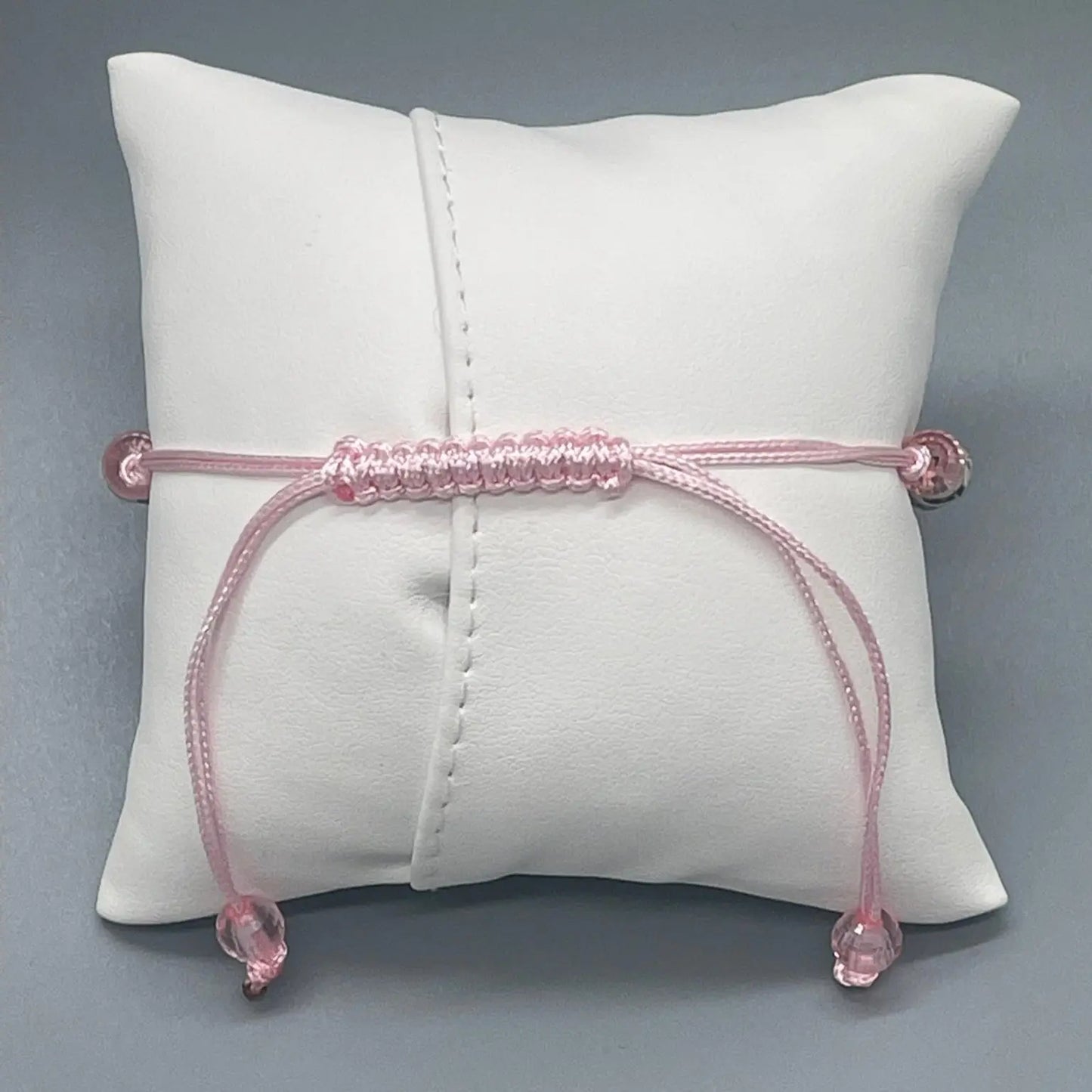 Bracelet Cœur Personnalisé en Perles Roses Clair - Gravure Laser ROUSSILLON CRÉATIONS