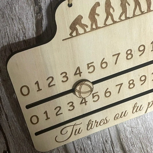 Compteur de Pétanque en Bois - Gravure Laser ROUSSILLON CRÉATIONS