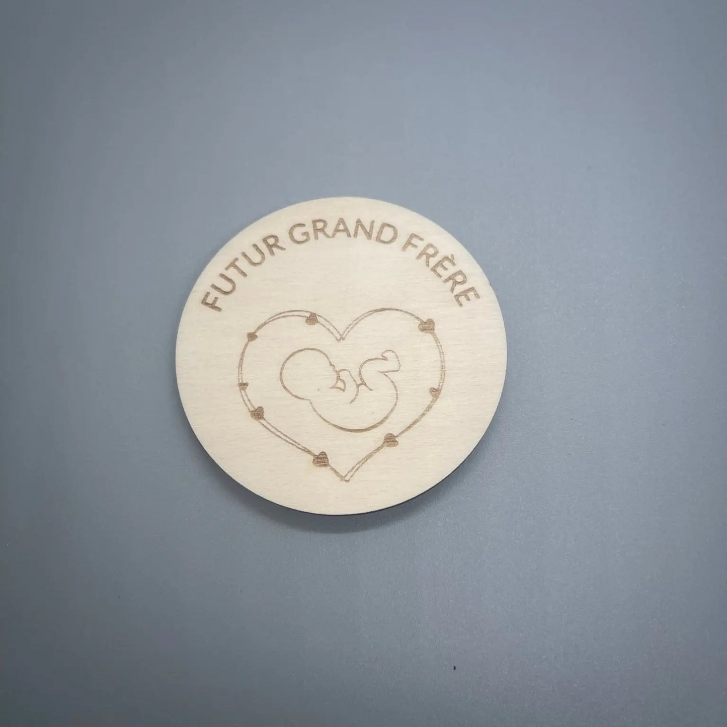 Magnet Annonce Grossesse "Futur Grand Frère" - Gravure Laser ROUSSILLON CRÉATIONS