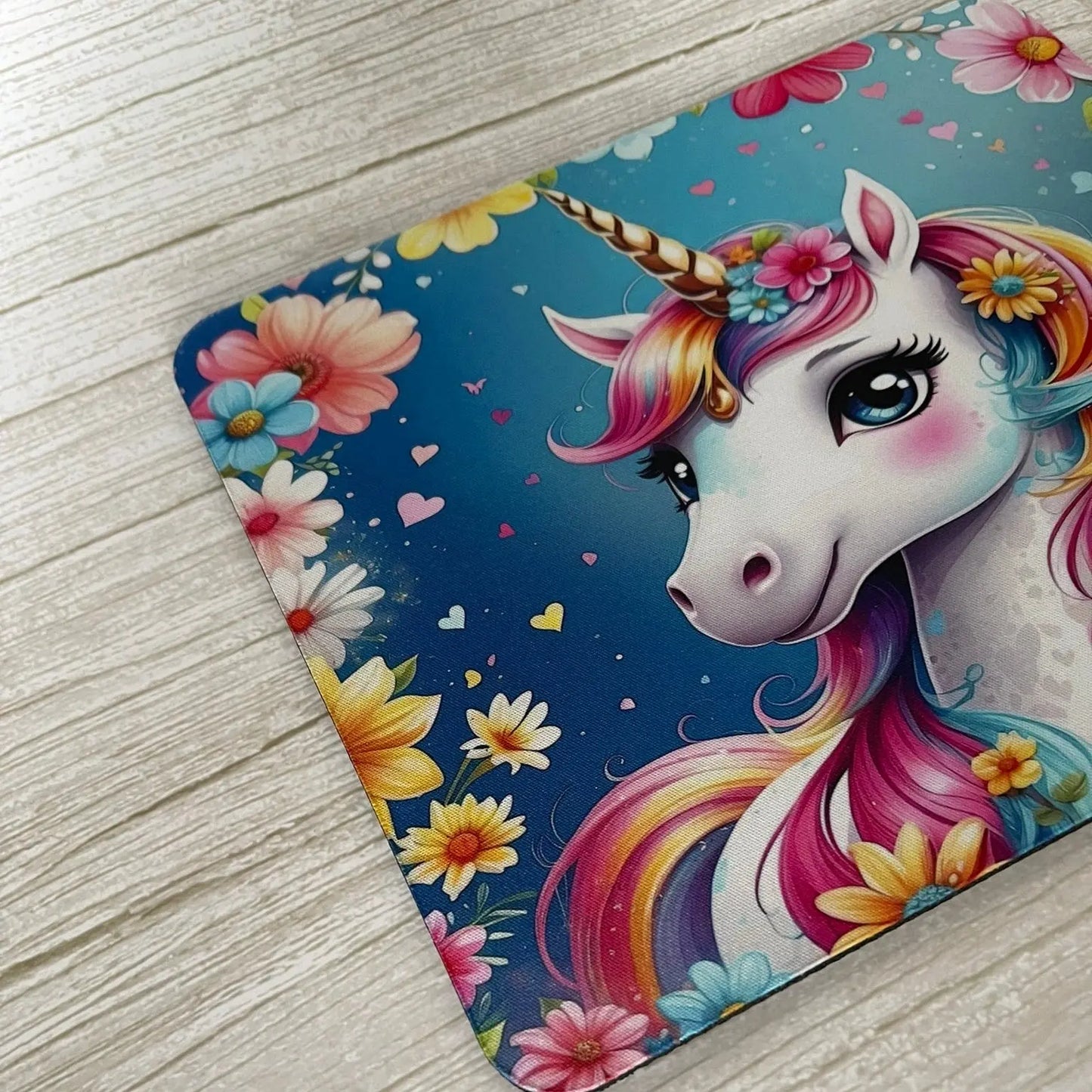 Tapis de Souris Licorne Magique & Fleurs Arc-en-ciel ROUSSILLON CRÉATIONS