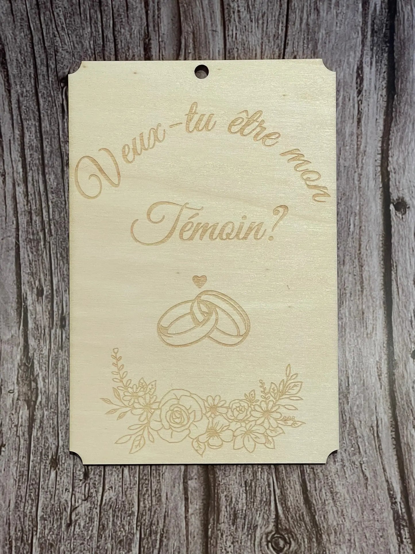 Plaque Veux-tu être mon Témoin ? - ROUSSILLON CRÉATIONS