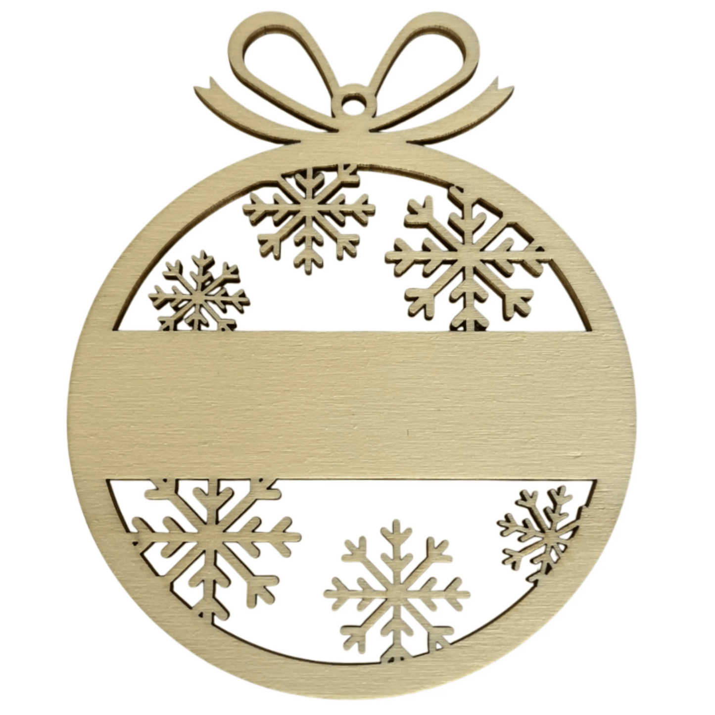Boule de Noël personnalisée en bois – Décoration gravée avec prénom