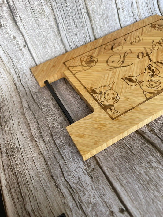 Planche à découper en bambou gravée – C’est l’Apéro ROUSSILLON CRÉATIONS