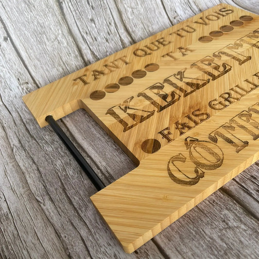 Planche à Découper en bambou "Tant que tu vois ta Kekette..." ROUSSILLON CRÉATIONS