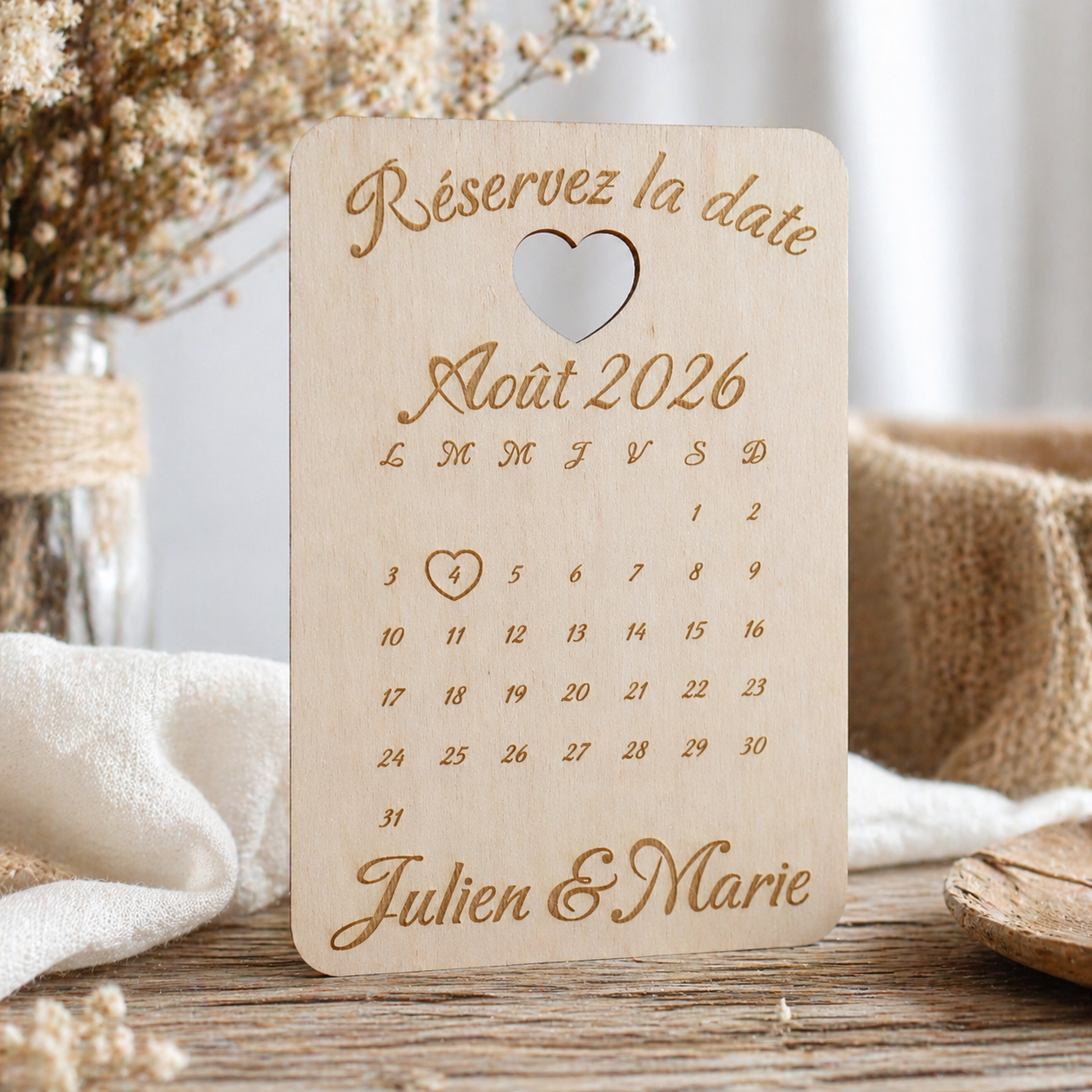 Souvenirs mariage personnalisés save the date porte-clés magnets Roussillon Créations Tautavel 66