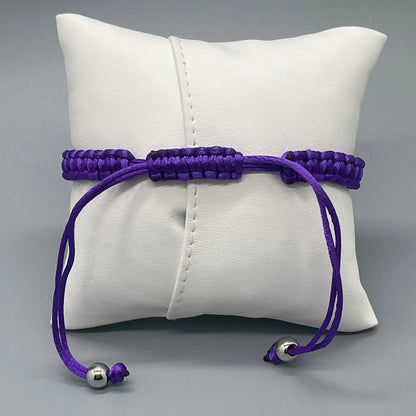 Bracelet Personnalisé avec Cordon Violet - Gravure Laser ROUSSILLON CRÉATIONS
