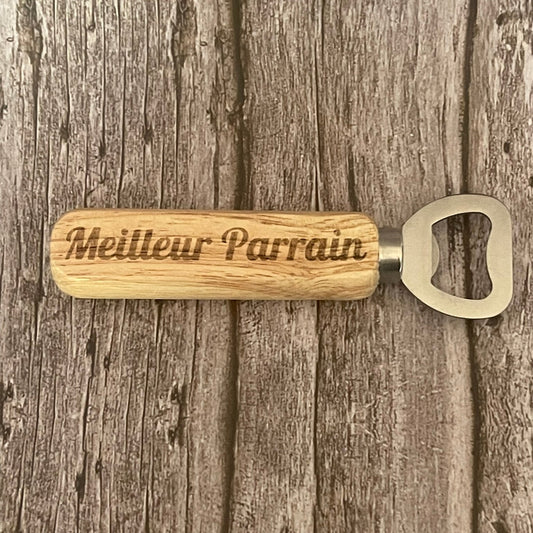 Décapsuleur "Meilleur Parrain" Gravé au Laser