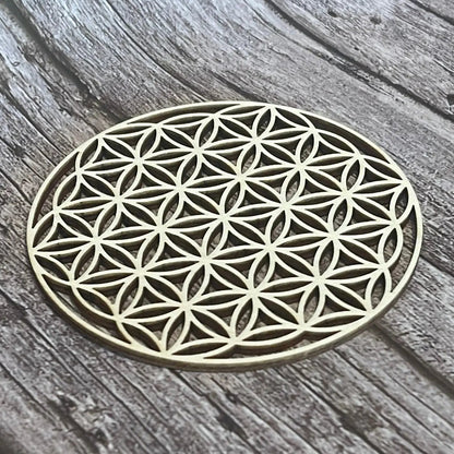 Fleur de Vie en bois – 10 cm – Décoration artisanale gravée au laser ROUSSILLON CRÉATIONS