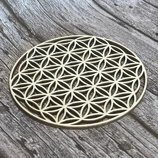 Fleur de Vie en bois – 10 cm – Décoration artisanale gravée au laser ROUSSILLON CRÉATIONS