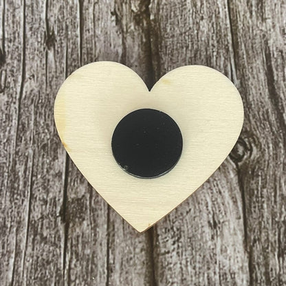 Magnet mariage personnalisé en bois – Cœur gravé avec prénoms et date Mariage Personnalisable Roussillon-Creations-Tautavel-66