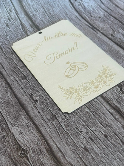 Plaque Veux-tu être ma Témoin ? - ROUSSILLON CRÉATIONS