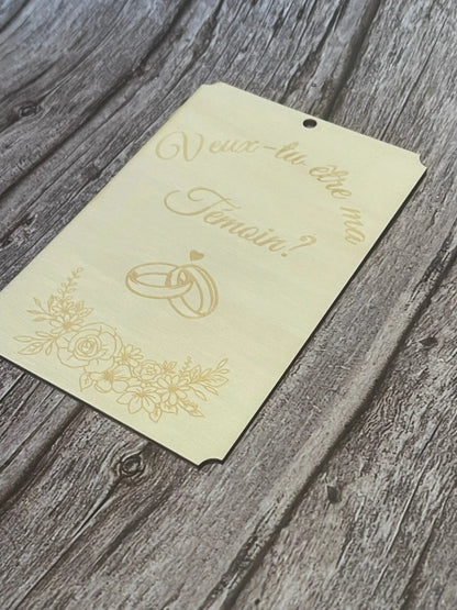 Plaque Veux-tu être ma Témoin ? - ROUSSILLON CRÉATIONS