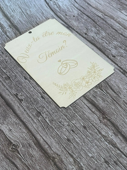 Plaque Veux-tu être mon Témoin ? - ROUSSILLON CRÉATIONS