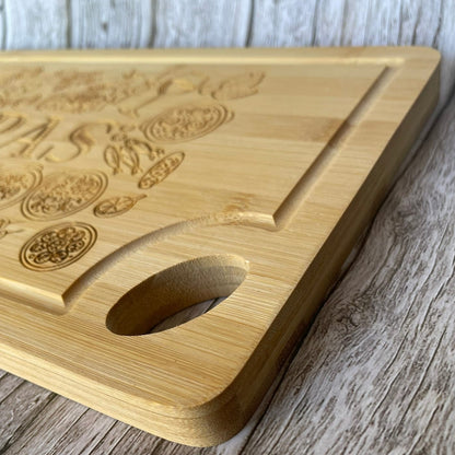 Planche à découper bambou gravée "Tapas" – Cadeau apéro original fabriqué en France Planche à découper / planche apéro Roussillon-Creations-Tautavel-66
